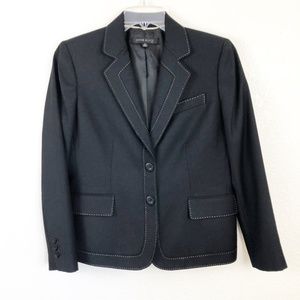 ANNE KLEIN Blazer/Jacket Black 2 Button Lined EUC